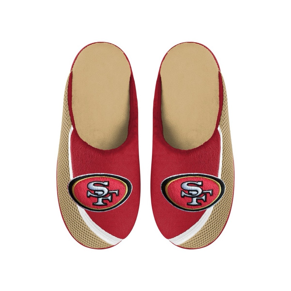 FOCO • NFL Men's NFL San Francisco 49ers 2022 Big Logo Color Edge Slippers